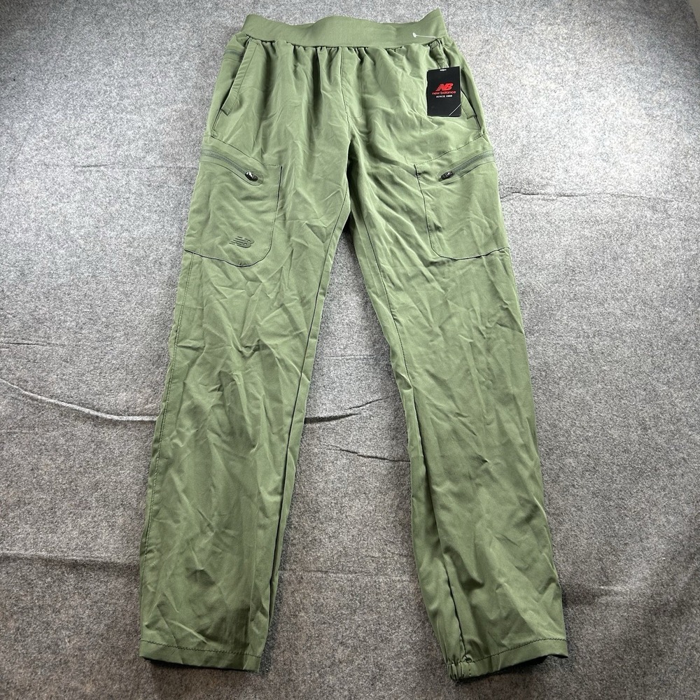 New Balance Mens Size Small All Motion Cargo Joggers Light Running Green Pants